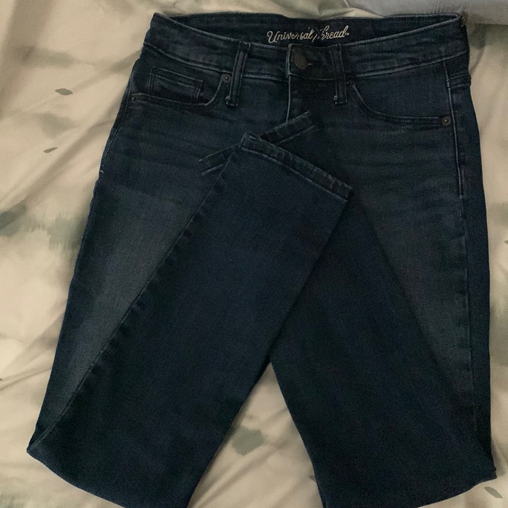 Stretchy Straight Jeggings Dark Wash